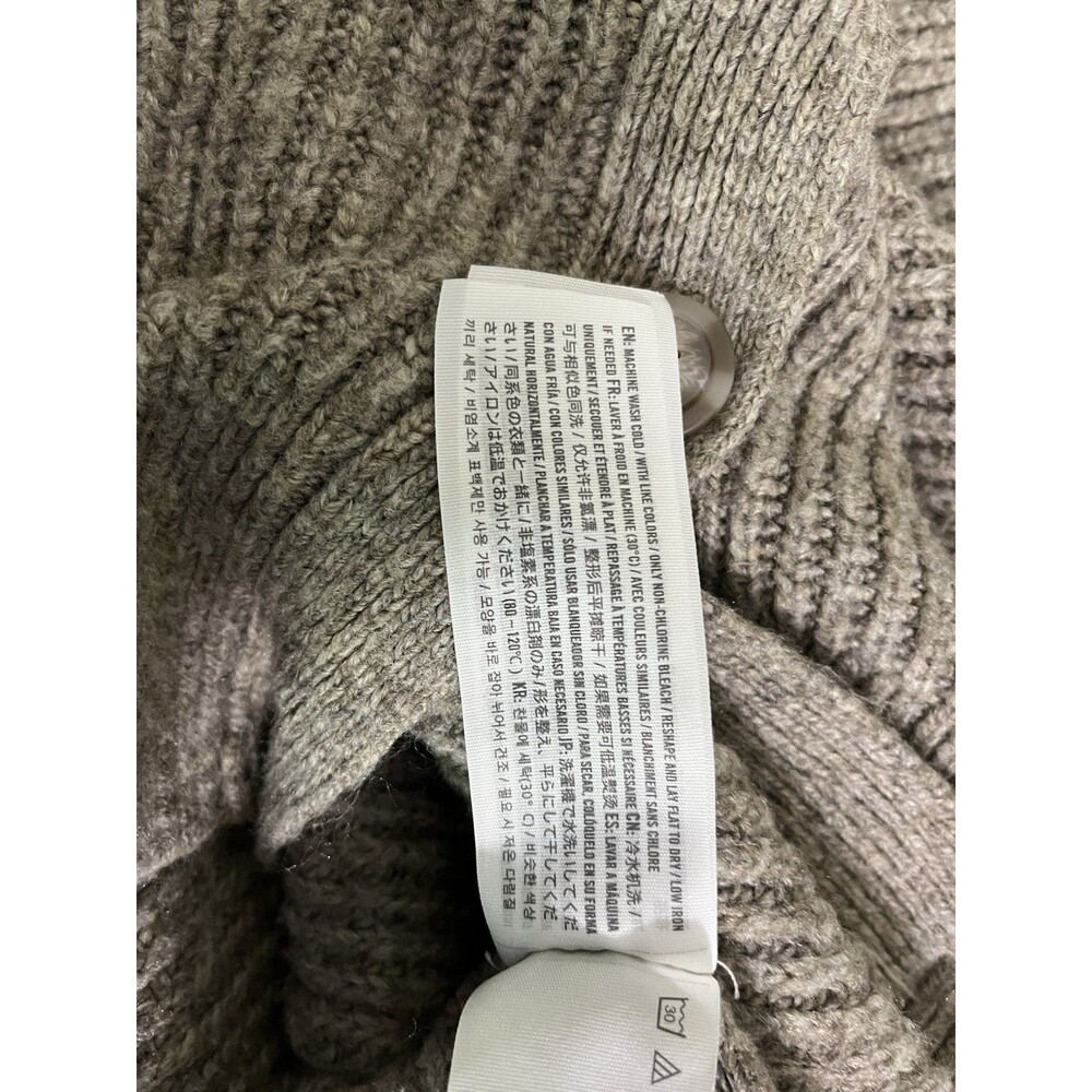 Abercrombie Fitch Cardigan Sweater Women’s M Brown Knit Cable Light Academia - Picture 8 of 9